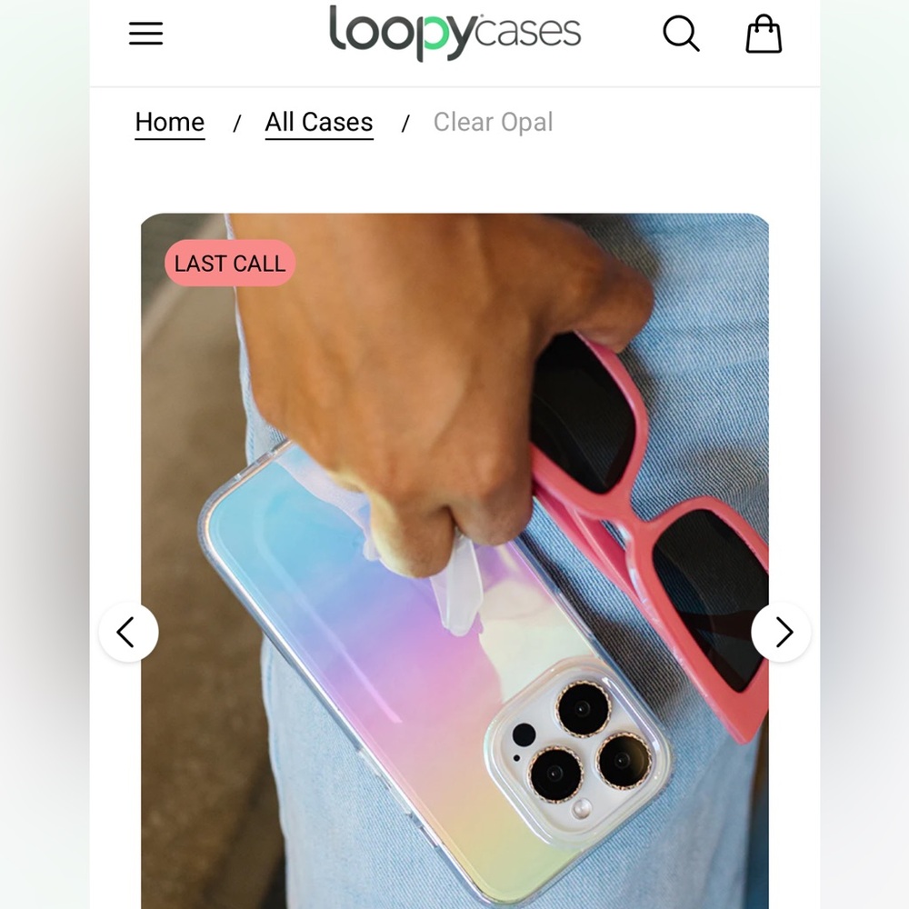 Loopy Case Clear Opal iPhone 12/ 12 Pro (has hues of blue, green and purple)